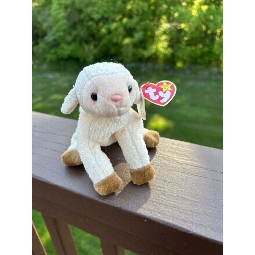Retired Ty Beanie Baby Ewey The Lamb 1998-1999